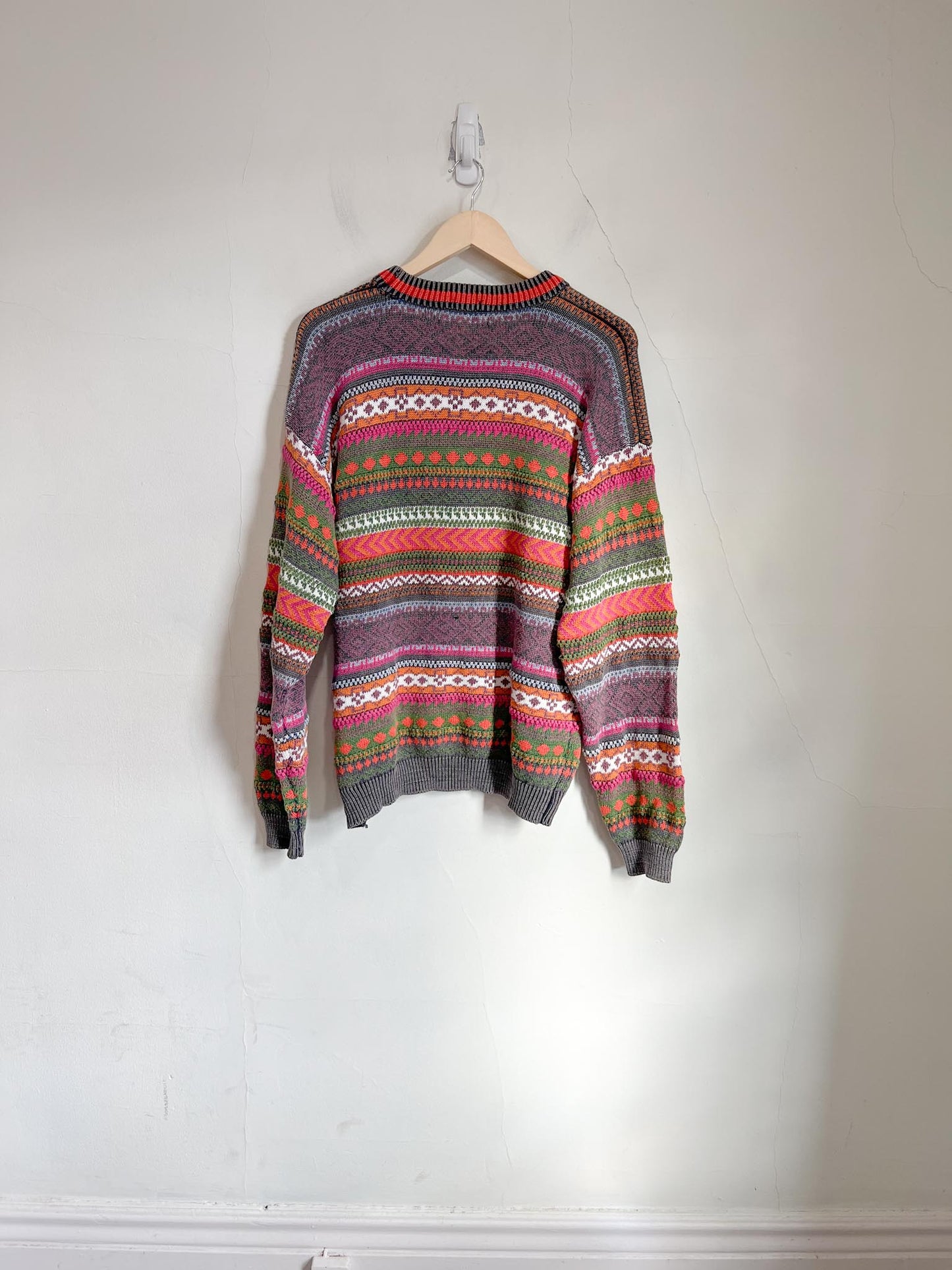 Vintage 90s Multi-Colour Knit Sweater (Size M)