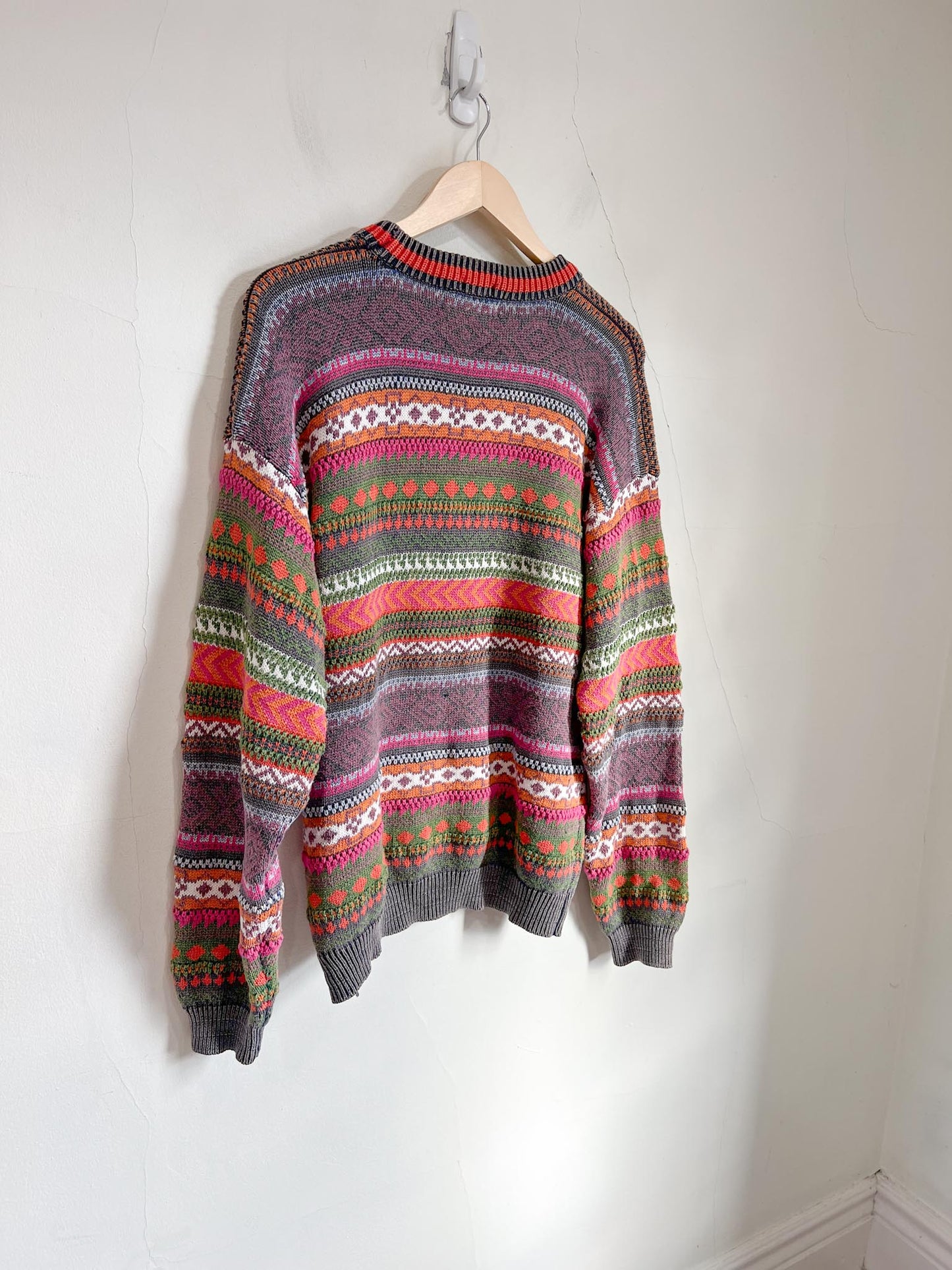 Vintage 90s Multi-Colour Knit Sweater (Size M)