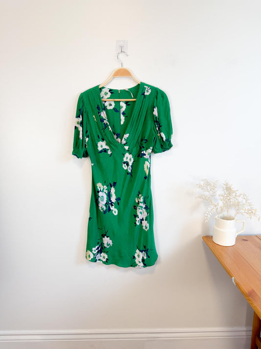 Free People "Neon Garden Mini Dress in Green" (Size S/M)