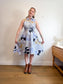 Lafayette 148 Pinstriped Shirt Dress with Abstract Print (Size M)