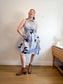 Lafayette 148 Pinstriped Shirt Dress with Abstract Print (Size M)