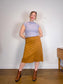 Contemporaine Simons Faux Suede Midi Skirt in Tan (Size M/L)