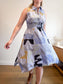 Lafayette 148 Pinstriped Shirt Dress with Abstract Print (Size M)
