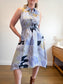 Lafayette 148 Pinstriped Shirt Dress with Abstract Print (Size M)