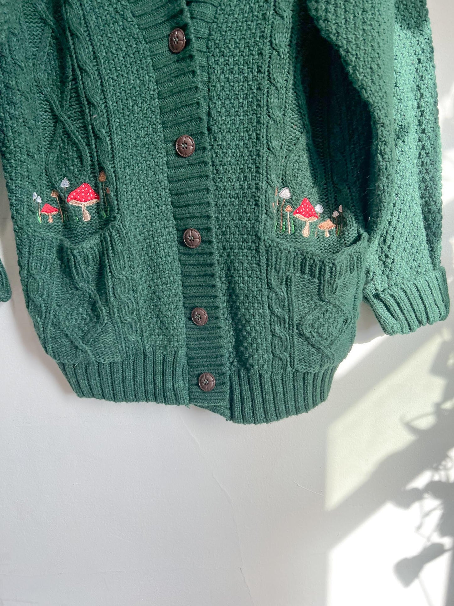 Lauranicus Goods "Little Mushroom Cardigan in Green" (Size M/L)