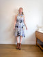 Lafayette 148 Pinstriped Shirt Dress with Abstract Print (Size M)