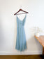 Wilfred "Beaune Midi Pleated Wrap Dress in Pale Blue" (Size L)