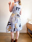 Lafayette 148 Pinstriped Shirt Dress with Abstract Print (Size M)