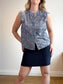 Judith & Charles Floral Sleeveless Ruffle Blouse (Size 12)
