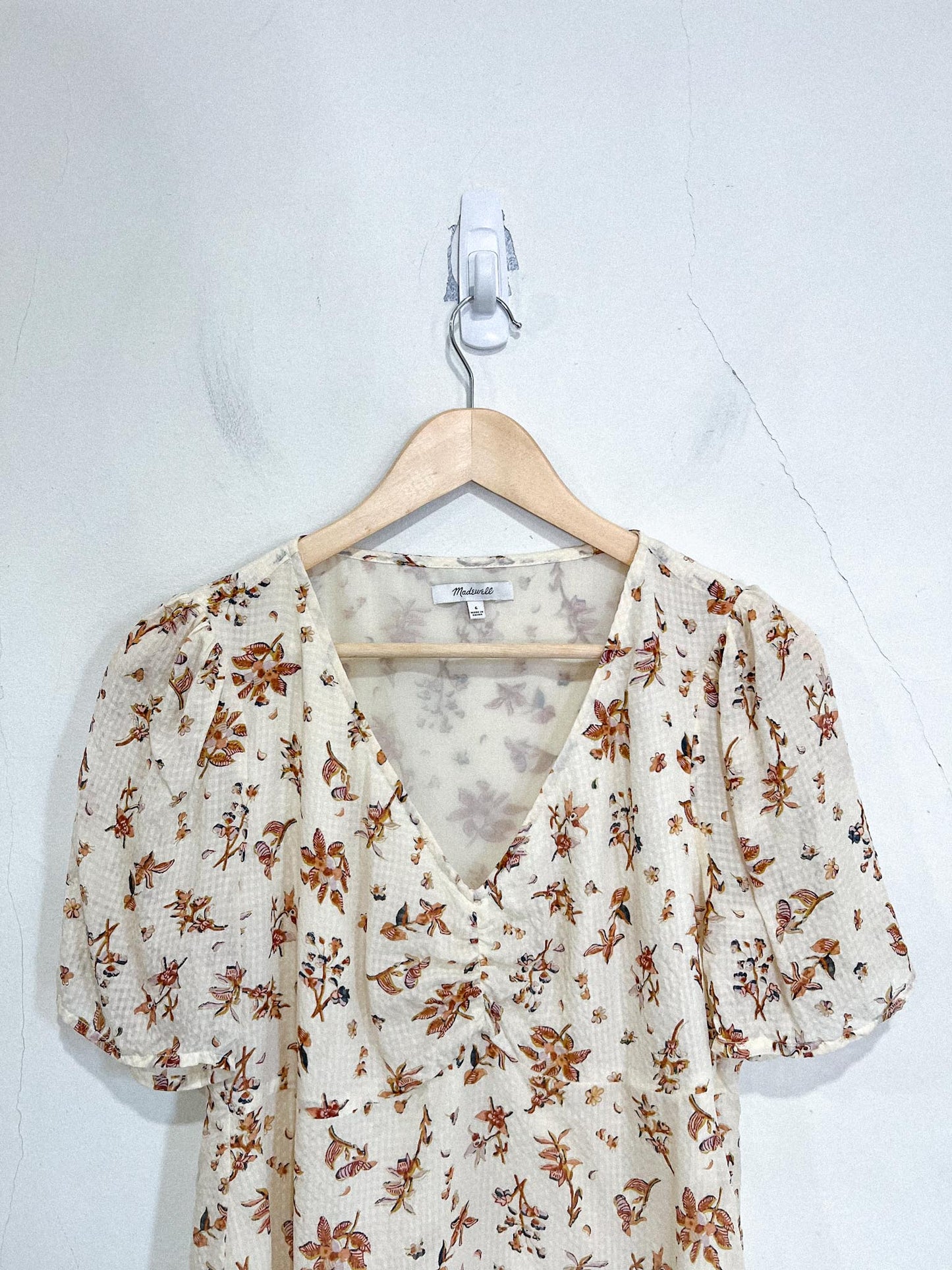 Madewell Silk Floral Blouse (Size 6)