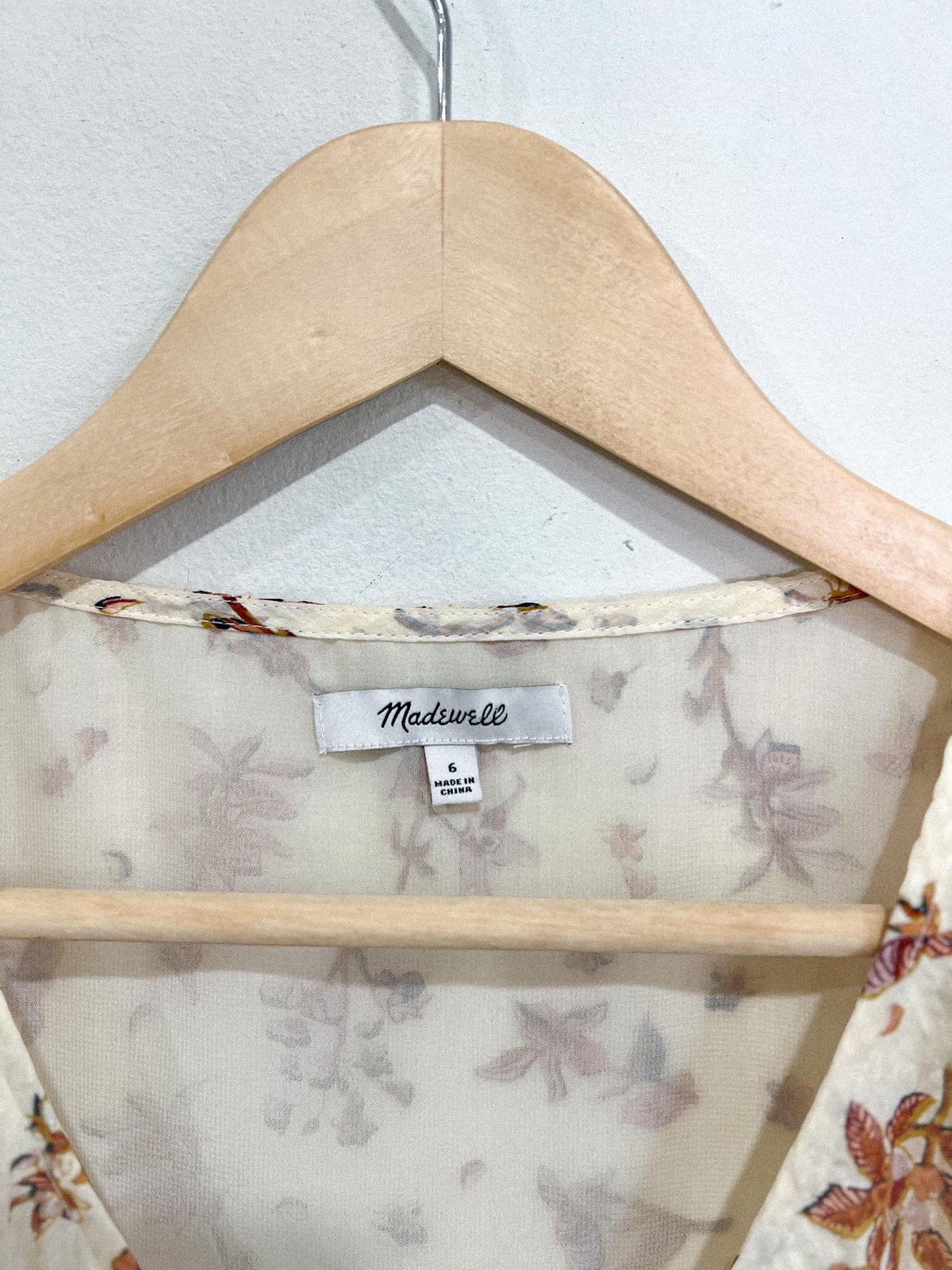 Madewell Silk Floral Blouse (Size 6)