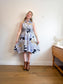 Lafayette 148 Pinstriped Shirt Dress with Abstract Print (Size M)