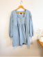 Anthropologie "Square-Neck Denim Mini Babydoll Dress" (Size M/L)