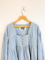 Anthropologie "Square-Neck Denim Mini Babydoll Dress" (Size M/L)