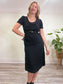 RIANI Black Linen Dress (Size 8)