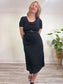 RIANI Black Linen Dress (Size 8)