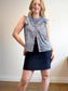 Judith & Charles Floral Sleeveless Ruffle Blouse (Size 12)