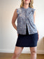 Judith & Charles Floral Sleeveless Ruffle Blouse (Size 12)