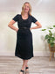 RIANI Black Linen Dress (Size 8)