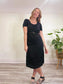 RIANI Black Linen Dress (Size 8)