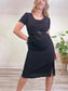 RIANI Black Linen Dress (Size 8)