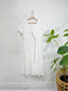 Madewell "Button-Wrap Linen Midi Dress in White" (Size 12)