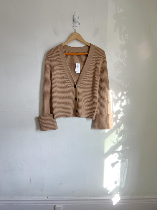 Banana Republic "Talia Merino-Cashmere Cardigan in Camel" (Size XS-M)