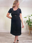 RIANI Black Linen Dress (Size 8)