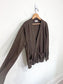 FAIRLY NORMAL Slow Fashion Merino Wool Cardigan in Brown (Size M/L)