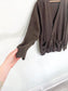 FAIRLY NORMAL Slow Fashion Merino Wool Cardigan in Brown (Size M/L)