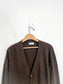 FAIRLY NORMAL Slow Fashion Merino Wool Cardigan in Brown (Size M/L)