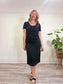 RIANI Black Linen Dress (Size 8)