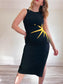 Vintage Joseph Ribkoff Creations Sunburst Dress (Size 6)