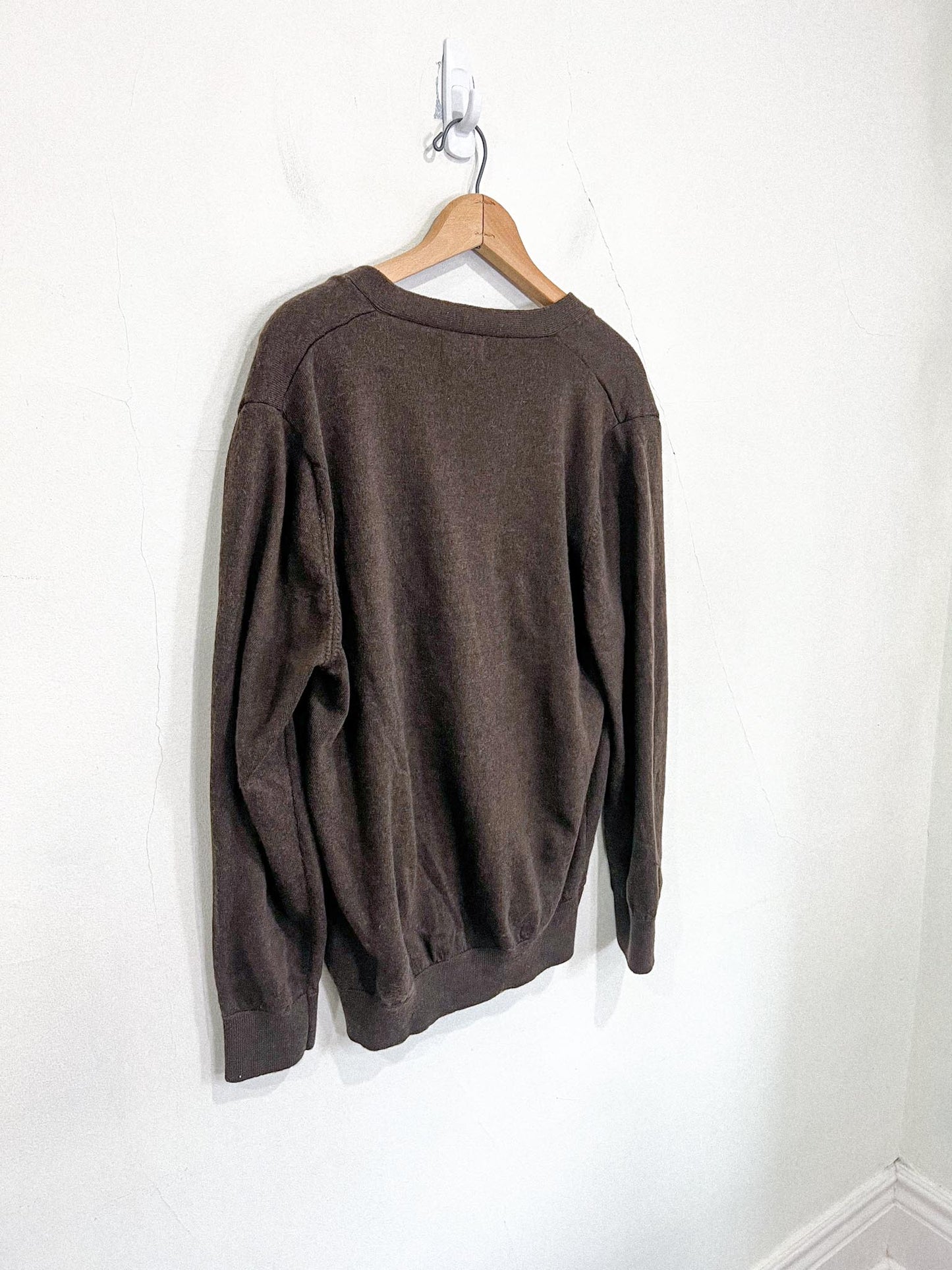 FAIRLY NORMAL Slow Fashion Merino Wool Cardigan in Brown (Size M/L)