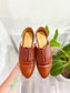 Nisolo Sustainable "Emma d'Orsay Oxford" Loafers in Brown Leather (Size 6)