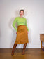 Contemporaine Simons Faux Suede Midi Skirt in Tan (Size M/L)