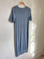 Club Monaco "Signature Cashmere Tee Dress in Grey Blue" (Size M)