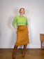 Contemporaine Simons Faux Suede Midi Skirt in Tan (Size M/L)