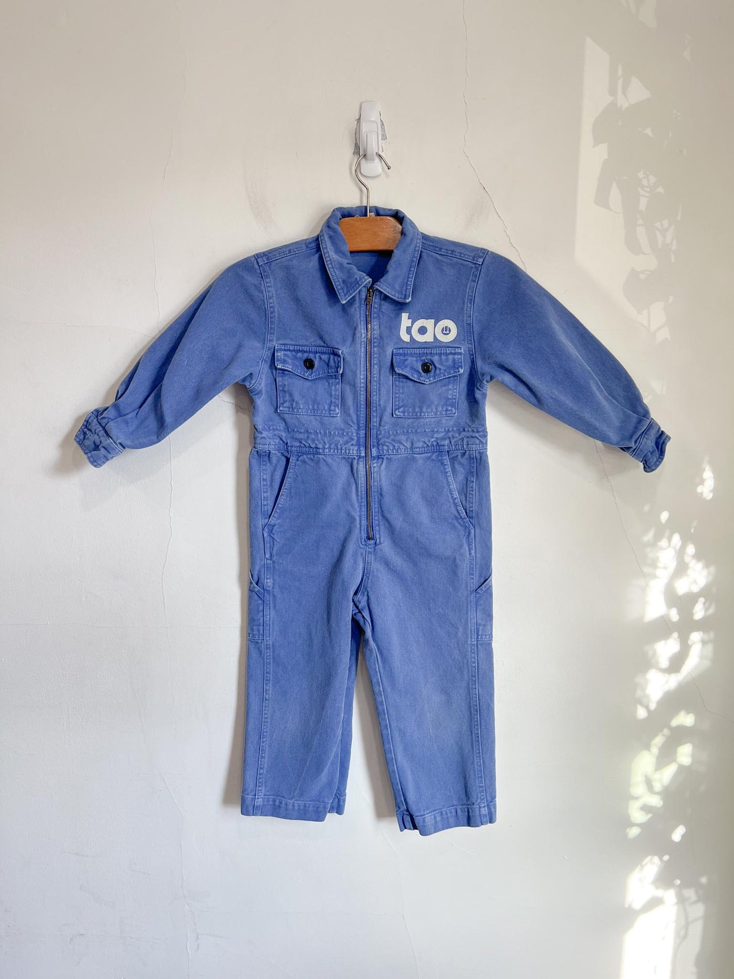 The Animal Observatory Slow Fashion  "Blue Grasshopper Jumpsuit" (Size 4Y) KIDS