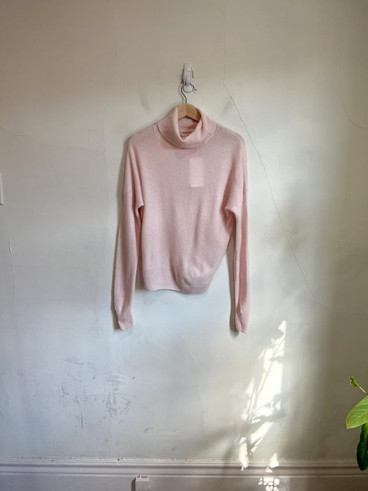 Hudson North "Cashmere Turtleneck Sweater in Pink" NWT (Size S)