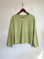 COS "Relaxed Boxy Long Sleeved T-Shirt in Green" (Size S/M)