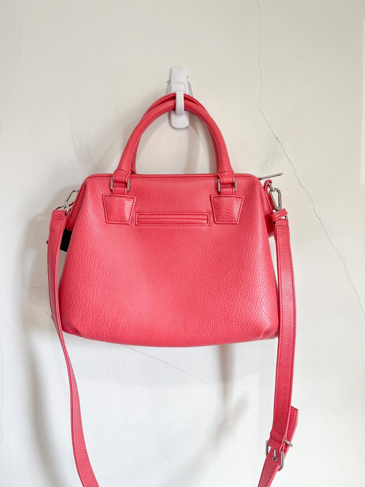 Matt & Nat Handbag with Crossbody Strap in Cherry Red