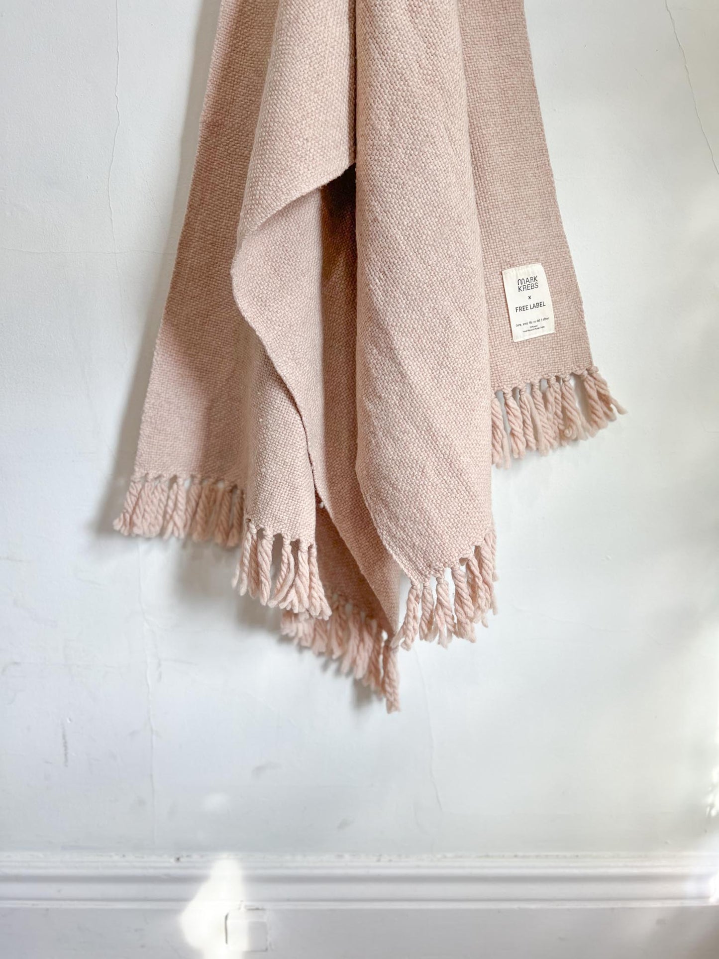 Free Label x Mark Krebs Slow Fashion Chunky Scarf in Blush