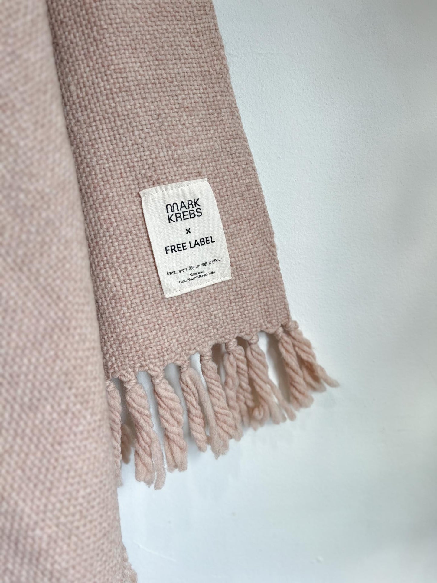 Free Label x Mark Krebs Slow Fashion Chunky Scarf in Blush