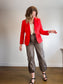 MARC CAIN Fitted blazer with rounded hem in Red SOLD AS IS  (Size M/L)