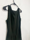 Susana Monaco High Neck Midi Dress with Slit in Dark Green (Size L)