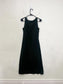 Susana Monaco High Neck Midi Dress with Slit in Dark Green (Size L)