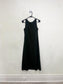 Susana Monaco High Neck Midi Dress with Slit in Dark Green (Size L)