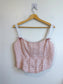Reformation "Brigitta Corset Top in Pink Gingham" (Size 12)