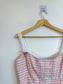 Reformation "Brigitta Corset Top in Pink Gingham" (Size 12)
